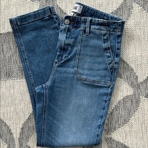 PAIGE Mayslie Ankle Straight Leg Jeans in Rock Show